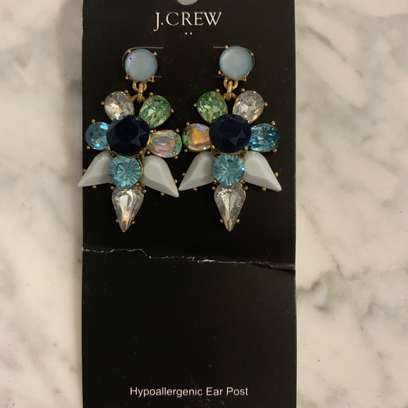 J. Crew Jewelry - Blue and green statement earrings. NWT from JCrew